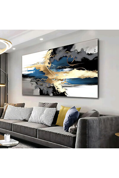 PrintiesPlus Yağlı Boya Görünümlü Soyut Kanvas Duvar Dekoru