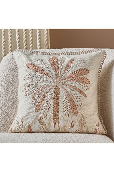 Home Box وسادة محشوة مطرزة بنخيل كانكون - 50×50 سم