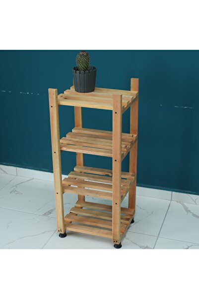 ME-BE WOOD Dekoratif Ahşap Raf, Ayakkabılık, Saksı Standı, Çiçeklik