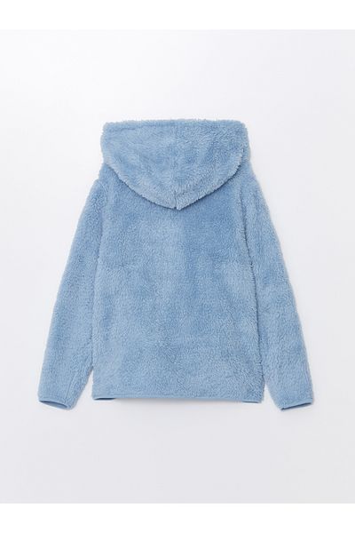 LC Waikiki Dievčenská mikina na zips Basic s dlhým rukávom a kapucňou