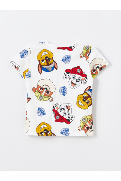 LC Waikiki Kisfiú pizsama szett rövidnadrággal - Crew nyakú, rövid ujjú, Paw Patrol nyomattal