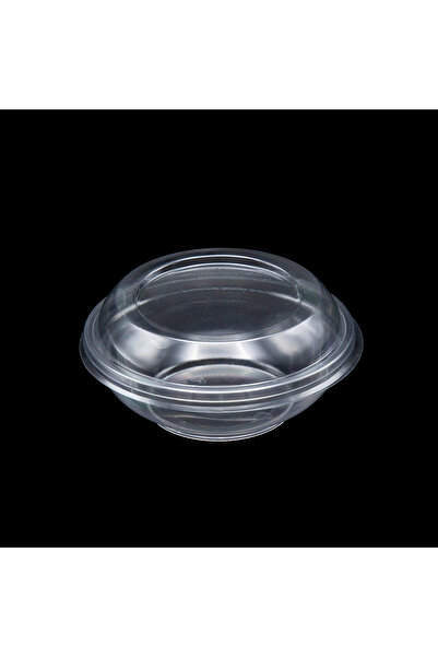 Poppy Kapaklı Plastik Kristal Yuvarlak Kase - 25 adet