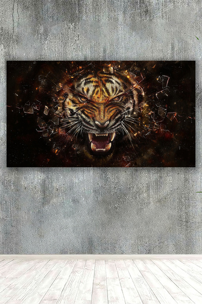 PrintiesPlus Kaplan Dekoratif Kanvas Tablo Duvar Dekoru