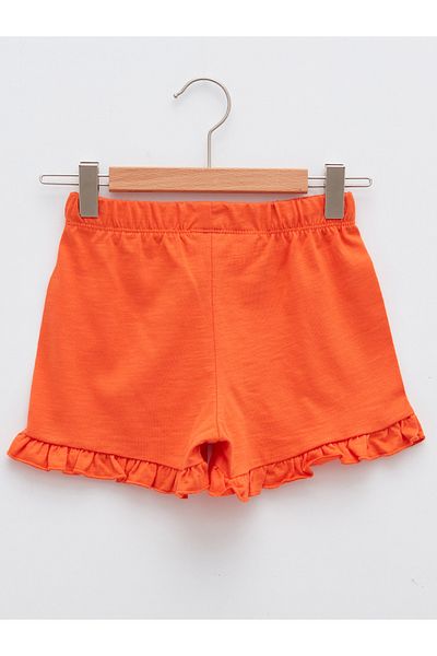 LC Waikiki Basic Cotton Baby Girl Shorts - Elastic Waist