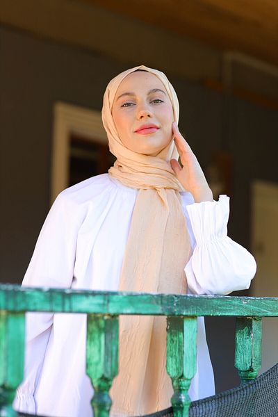 shalby Bamboo Crash Shawl - Light Salmon