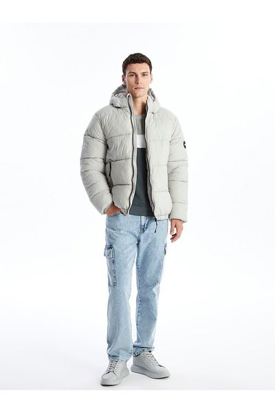 LC Waikiki Pánská bunda Puffer s kapucí – standardní střih