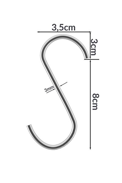 Catchme 8 Cm, Mutfak Kanca, S Kanca, Tel Pano Kanca, Metal Kanca, Makrome Kanca