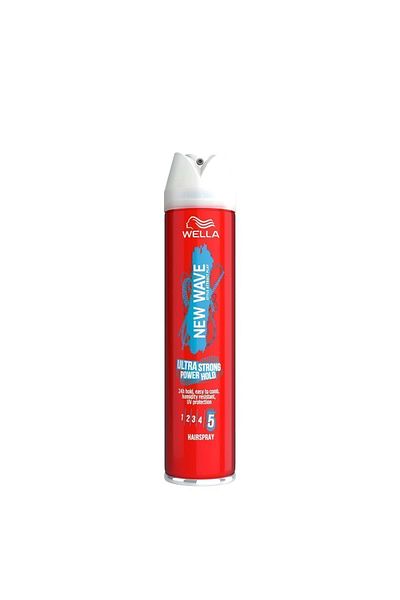 Wella New Wave Spray 250 ml Ultra Strong Power Hold (59316) --- ويلا نيو ويفي بخاخ بقوة مثبتة 250مل