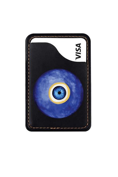 omix X300 X400 X500 X600 X700 X5 X6 X7 X3 X6 X7 Leather Card Holder Case Evil Eye Bead