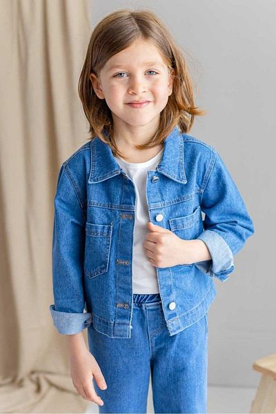 Oliven The Kid Unisex Albastru închis - Jachetă de blugi