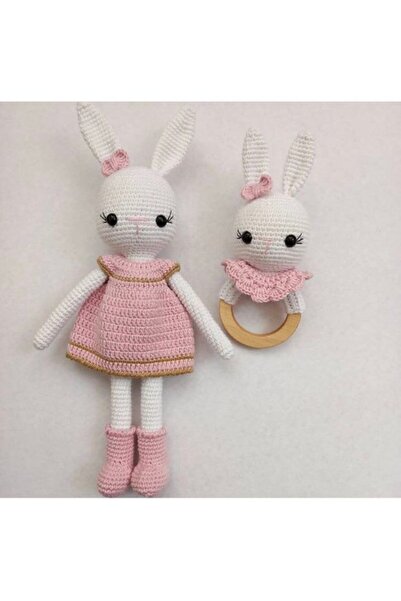 ikrastore Amigurumi Pembe Kız Tavşan Set