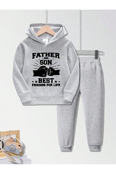 Jakinta Outdoors Baskılı Çocuk Kapşonlu Eşofman Takımı - Spor ve Günlük Giyim...