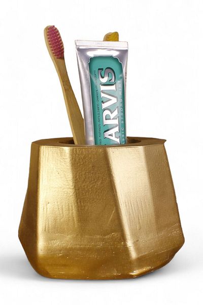 Evene Gold Colored Toothbrush Holder - Stand and Holder Model 17