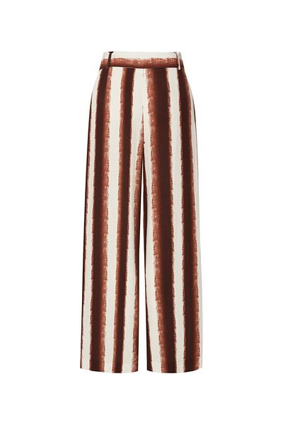 Exquise Wide Leg Striped Patterned Regular Trousers