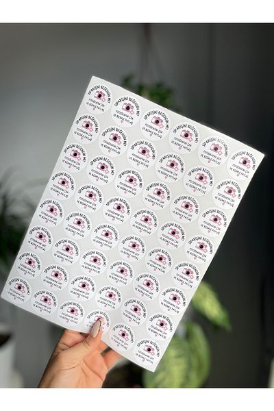 Hayal.kirtasiyesi Order sticker 3.5 cm 48 pieces opaque stickers, small business sticker, adhesive sticker