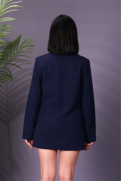 ŞeFa colection Γυναικείο Oversize Διπλό Υφασμάτινο Μπουφάν Blazer