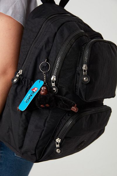 MORCA Σκούρο μαύρο Crinkle Nemobags Unisex Αδιάβροχο Μαύρο Κρίνκερ Σακίδιο πλάτης Σχολική τσάντα φορητού υπολογιστή