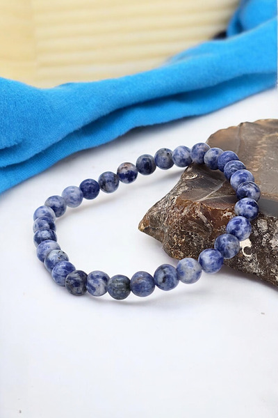 NBS Beautiful Naturel Stones سوار من الحجر الطبيعي الأنيق للجنسين مقاس 6 مم م...