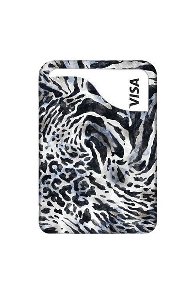 omix X300 X400 X500 X600 X700 X5 X6 X7 X3 X6 X7 Leather Card Holder Case Watercolor Zebra
