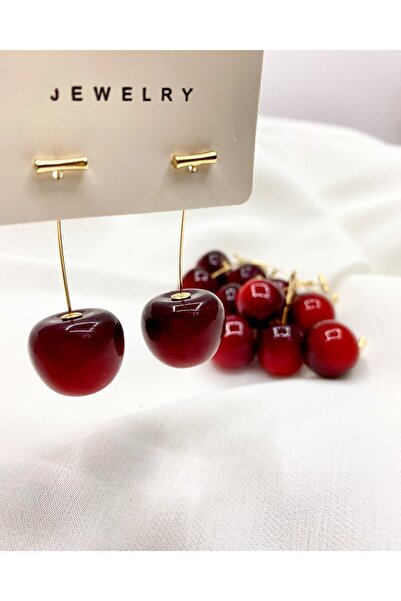 merraaksesuar Kadın Kiraz Cherry Model Küpe