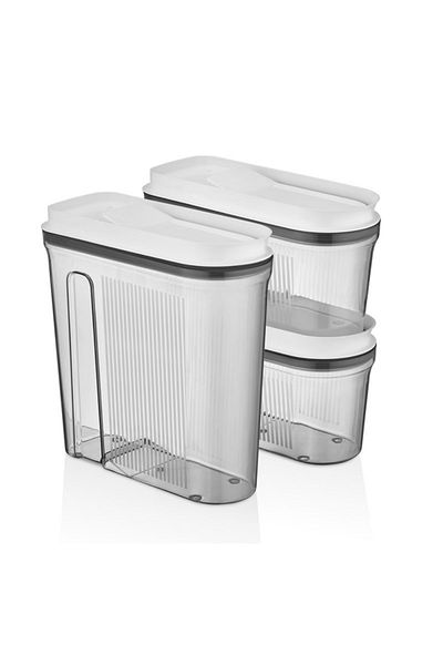 VİP AHMET 3-Piece Luxury Food Container 4l 2l 2 L Smoked