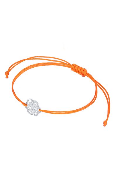 Nenalina Armband Nylon Blume Des Lebens Ornament 925 Sterling Silber