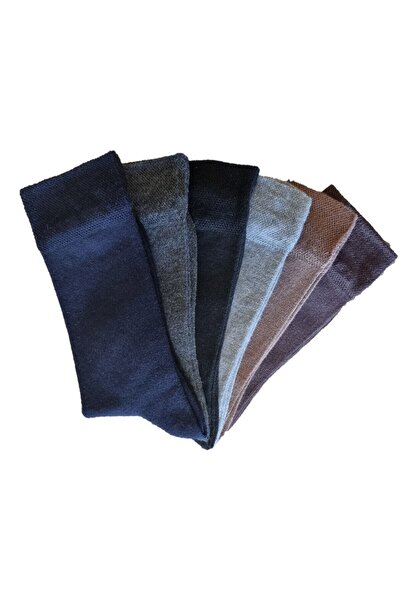 vtex socks 6'lı Dikişsiz Kadın Diyabetik Dostu Bambu Şeker Çorap Karışık Renk 6 Çift