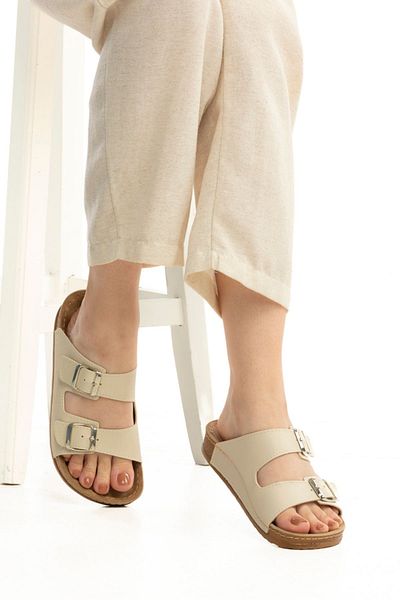 POLOMİA Γυναικείες καθημερινές παντόφλες Polomia Maria Flexible Double Buckle Comfort