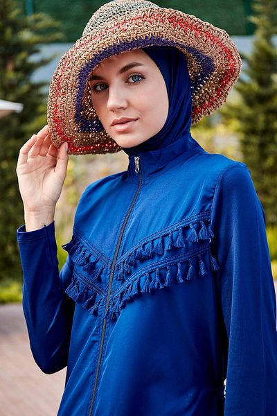 Marina Плетена сламена шапка в цвят норка 11507
