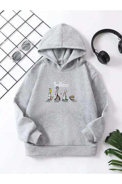 YUNAYT Παιδική μπλούζα με κουκούλα με στάμπα