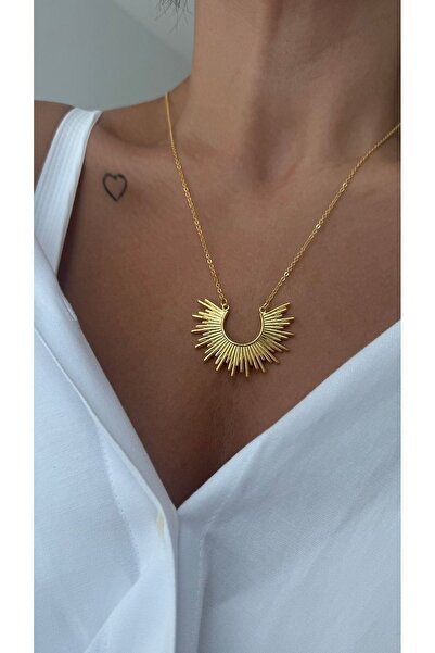 Vi store Çelik Antik Şans Kolyesi