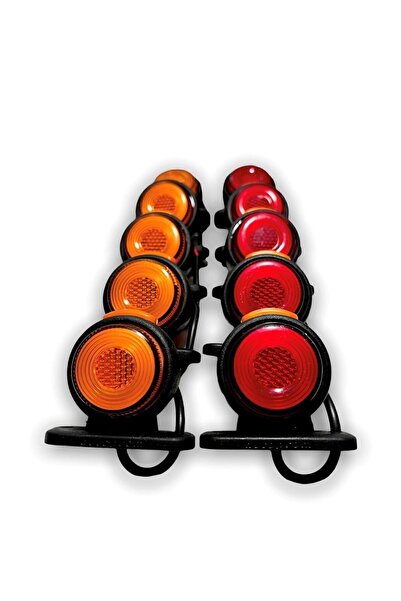 ÇERAY (10 Adet) Neon Mini Takoz Sarı-kırmızı 12v-24v