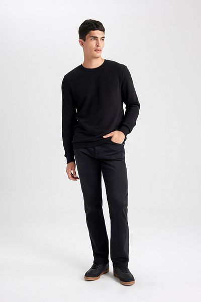 DeFacto Φούτερ με κανονική εφαρμογή Crew Neck
