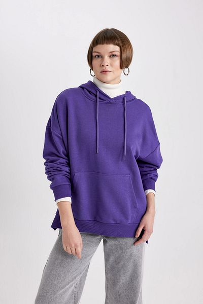 DeFacto Oversize mikina Polo s výstřihem