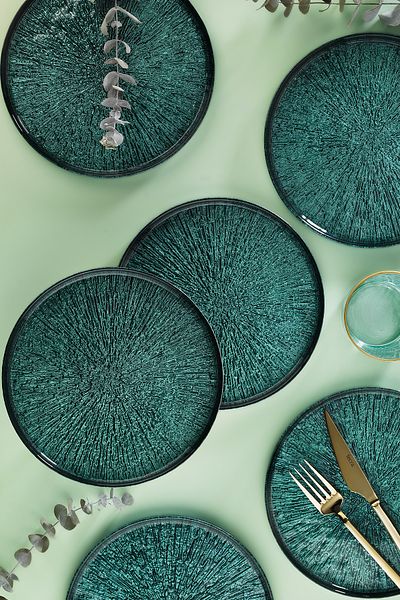 Fecra Rita Set of 6 Cake Plates Forest 21 Cm