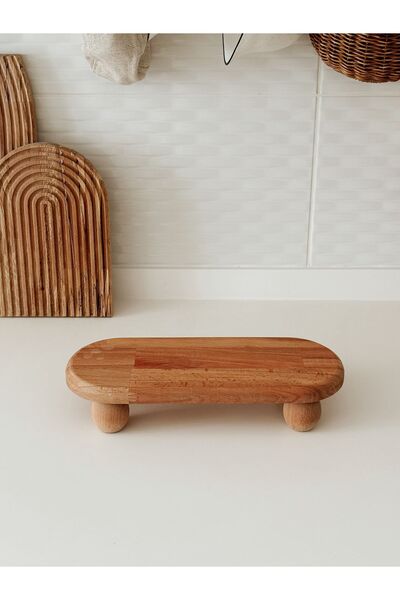 Minika Home Ahşap Top Ayaklı Yükseltici / Organizer