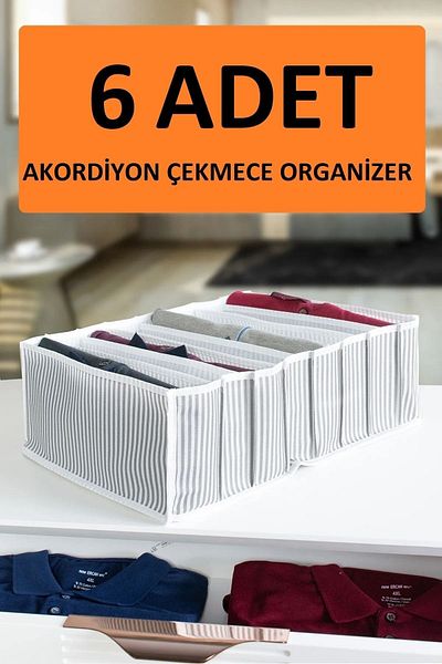 DaisyHome 6 Pieces Accordion Large Drawer Organizer