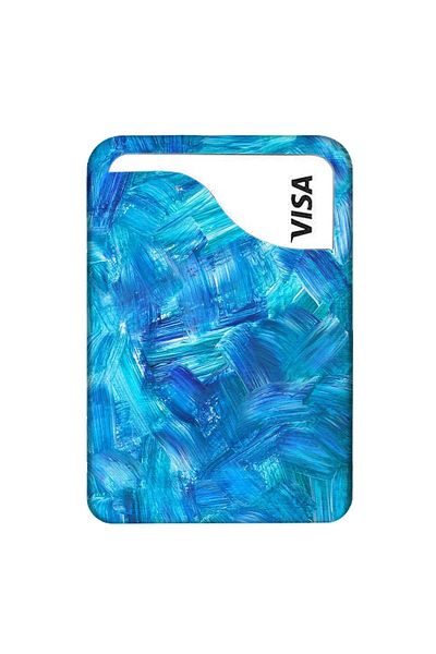 General Mobile Gm 20 21 22 22s 23 24 Plus Era 30 50 Pro Go Se حافظة بطاقات جلدية زرقاء مختلطة