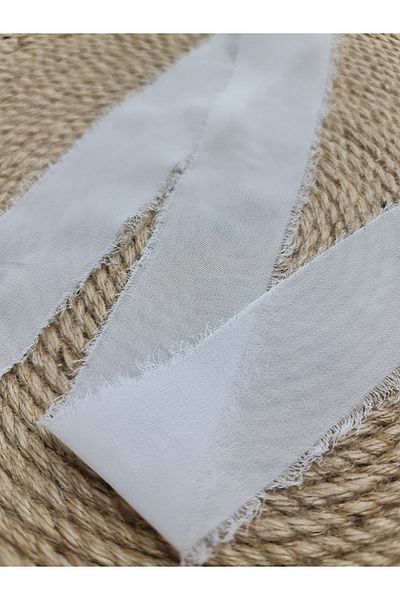 Esteks Dantel ve Tekstil Aksesuarları 5 Meters 40 mm Ripped Chiffon Ribbon