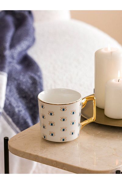 LC Waikiki LCW HOME Eye Patterned Porcelain Mug 340 Ml