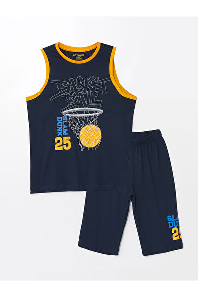 LC Waikiki Fiú pizsama szett rövidnadrággal - nyakú, nyomott