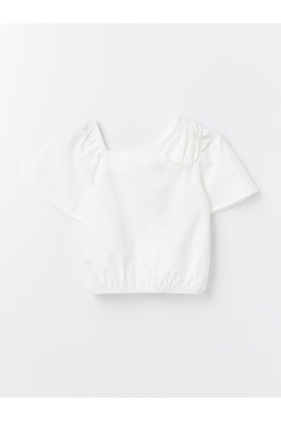 LC Waikiki Dívčí Crop halenka - čtvercový výstřih