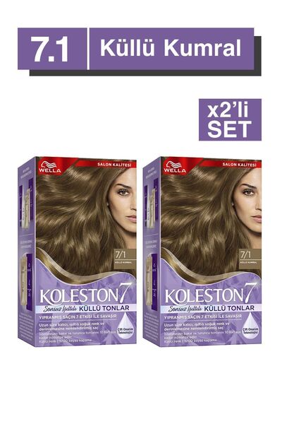 Wella Koleston Supreme Saç Boyası 7/1 Küllü Kumral X2'li