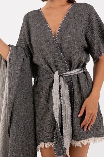 Dokubba Rodos Muslin Kimono and Peshtemal Set