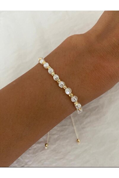 MagicStone Lovely İnci Detaylı Makrome Bileklik