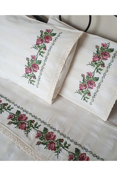 Pamuk Evim Buldan Embroidered Authentic Duvet Cover Set