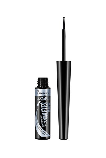 RIMMEL LONDON Siyah Eyeliner - Scandal'Eyes Waterproof Bold Liquid Eyeliner B...