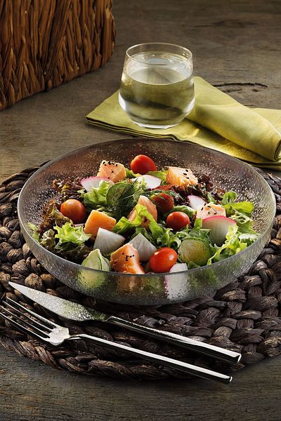 Fecra Olivia 24 Cm Large Size Round Glass Salad Bowl