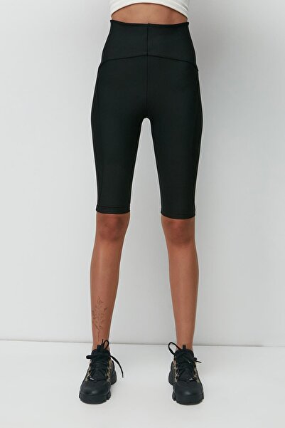 C&City Sportovní šortky Karyoka s vysokým pasem nad kolena 9412 černé