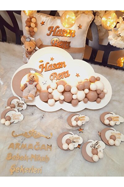 ARMAĞAN BEBEK NİKAH ŞEKERİ Bebek Kapı Süsü Takı Yastıgı 20 Adet Magnet Bebek ...